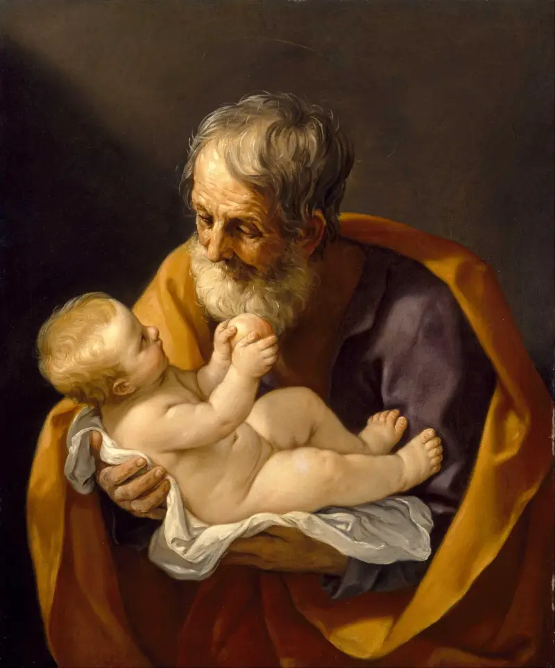 San José y el Niño Jesús por Guido Reni